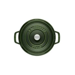 STAUB Cocotte En Fonte|Cocotte Fonte Ronde 26 cm Vert Basilic Majolique 5,2 L