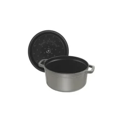 STAUB Cocotte En Fonte|Cocotte Fonte Ronde 26 cm Gris Graphite 5,2 L