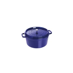 STAUB Cocotte En Fonte|Cocotte Fonte Ronde 26 cm Bleu Intense Majolique 5,2 L