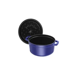 STAUB Cocotte En Fonte|Cocotte Fonte Ronde 26 cm Bleu Intense Majolique 5,2 L