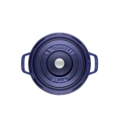 STAUB Cocotte En Fonte|Cocotte Fonte Ronde 26 cm Bleu Intense Majolique 5,2 L