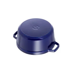 STAUB Cocotte En Fonte|Cocotte Fonte Ronde 26 cm Bleu Intense Majolique 5,2 L