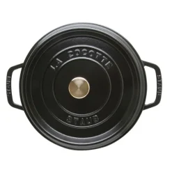 STAUB Cocotte En Fonte|Cocotte Fonte Ronde 20 cm Noir Mat 2,2 L