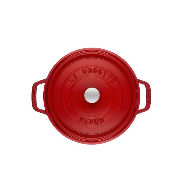 STAUB Cocotte En Fonte|Cocotte Fonte Ronde 22 cm Rouge Cerise 2,6 L