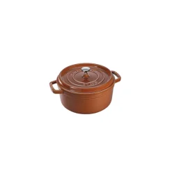 STAUB Cocotte En Fonte|Cocotte Fonte Ronde 24 cm Cannelle Majolique 3,8 L
