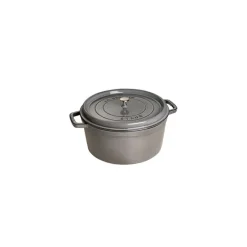 STAUB Cocotte En Fonte|Cocotte Fonte Ronde 28 cm Gris Graphite 6,7 L