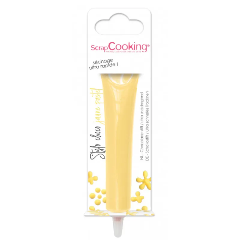 SCRAPCOOKING Nappages Et Glaçages|Décoration Comestible|Stylo Chocolat Jaune Pastel 25 g