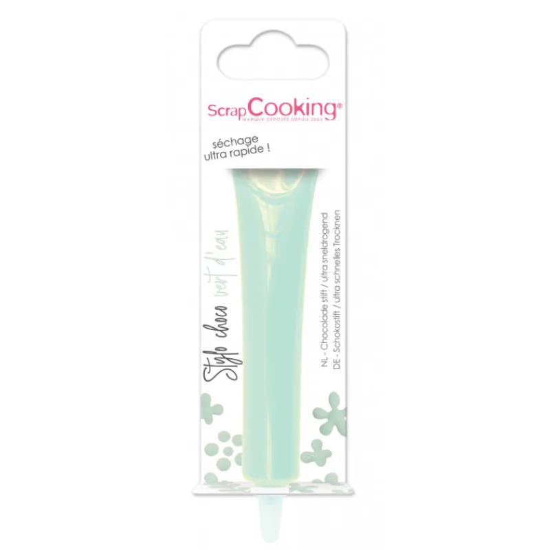SCRAPCOOKING Nappages Et Glaçages|Décoration Comestible|Stylo Chocolat Vert d’Eau 25 g