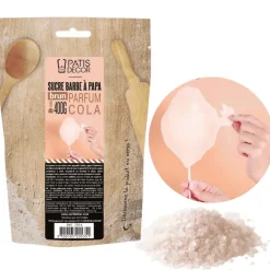 PATISDECOR Préparation Pâtisserie|Décoration Comestible|Sucre Barbe à Papa Cola 400 g Patisdécor