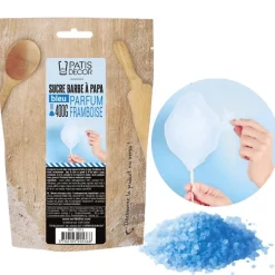 PATISDECOR Préparation Pâtisserie|Décoration Comestible|Sucre Barbe à Papa Framboise 400 g Patisdécor