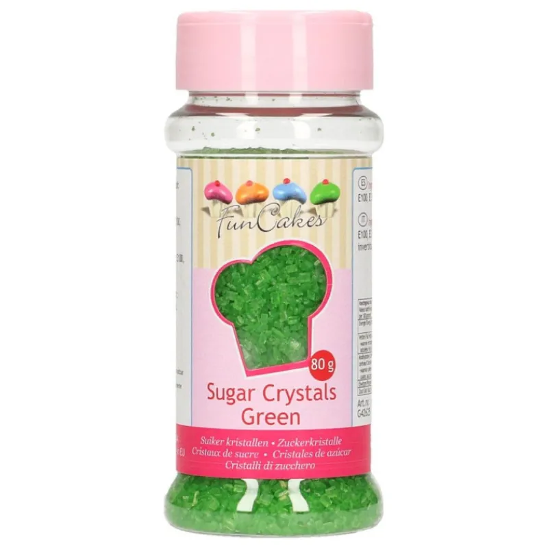 FUNCAKES Décoration Comestible|Sucre coloré Vert 80g