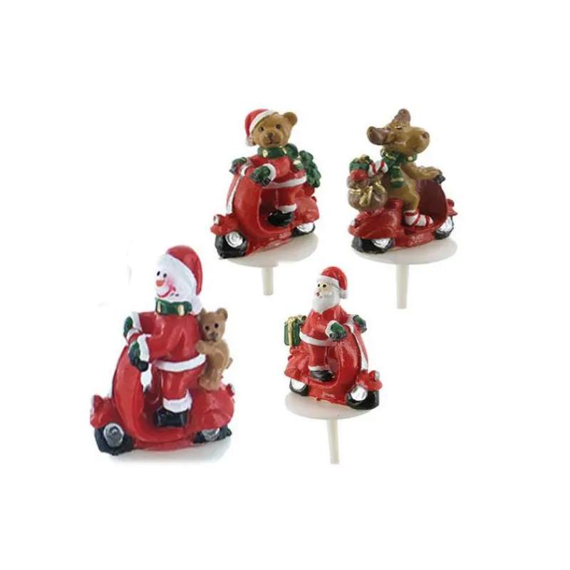 CUISINEADDICT Décoration Gâteau|Sujets de Noël en Scooter Sujet Résine x50