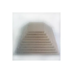 FUNCAKES Présentoirs Pour Gâteaux|Support Gâteau Carré 20 x 1 cm Argenté