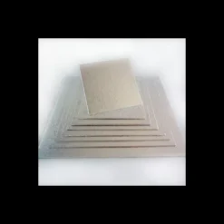 FUNCAKES Présentoirs Pour Gâteaux|Support Gâteau Carré 17,5 x 0,4 cm Argenté