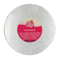 FUNCAKES Présentoirs Pour Gâteaux|Support Gâteau Rond Ø 20 x 0,4 cm Argenté