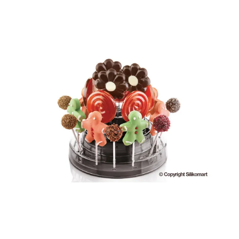 SILIKOMART Présentoirs Pour Gâteaux|Support Pop Cake Noir Ø 225 mm