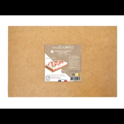 SCRAPCOOKING Présentoirs Pour Gâteaux|Supports à Gâteaux Kraft et Blanc 20 x 30 cm (x5)