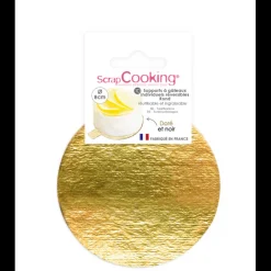 SCRAPCOOKING Présentoirs Pour Gâteaux|Supports Gâteau Or et Noir Rond 8 cm (x10)