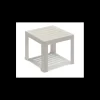 GROSFILLEX Mobilier Lounge|Salon De Jardin Professionnel|Table Basse en Résine 40 x 40 cm Blanche Miami