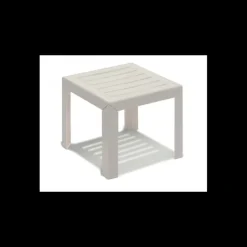 GROSFILLEX Mobilier Lounge|Salon De Jardin Professionnel|Table Basse en Résine 40 x 40 cm Blanche Miami