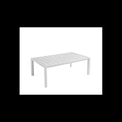 GROSFILLEX Mobilier Lounge|Salon De Jardin Professionnel|Table Basse Rectangulaire 100 x 60 cm Blanc Glacier Sunset