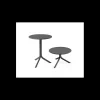 NARDI Mobilier Terrasse Restaurant|Table convertible en Polypropylène Spritz Anthracite