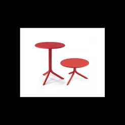 NARDI Mobilier Terrasse Restaurant|Table convertible en Polypropylène Spritz Rouge
