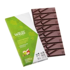 WEISS Chocolats À Offrir|Confiserie|Tablette de Chocolat Noir Mendiant 64% 90 g