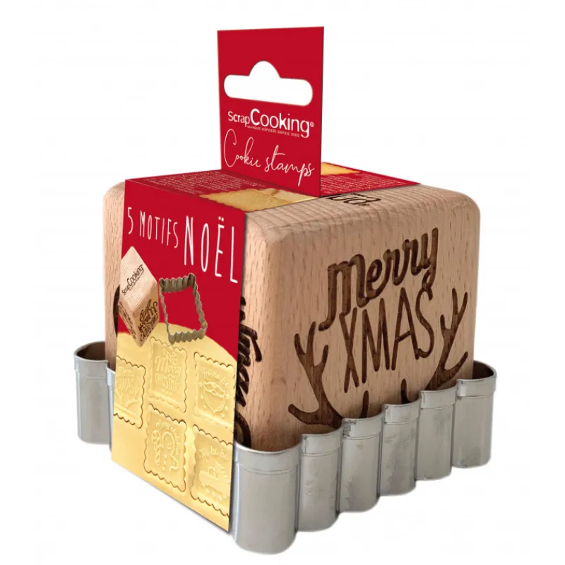 SCRAPCOOKING Emporte Pièce - Découpoir Pâtisserie|Tampon Biscuit Noël et Emporte-Pièce