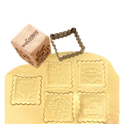 SCRAPCOOKING Emporte Pièce - Découpoir Pâtisserie|Tampon Biscuit Noël et Emporte-Pièce