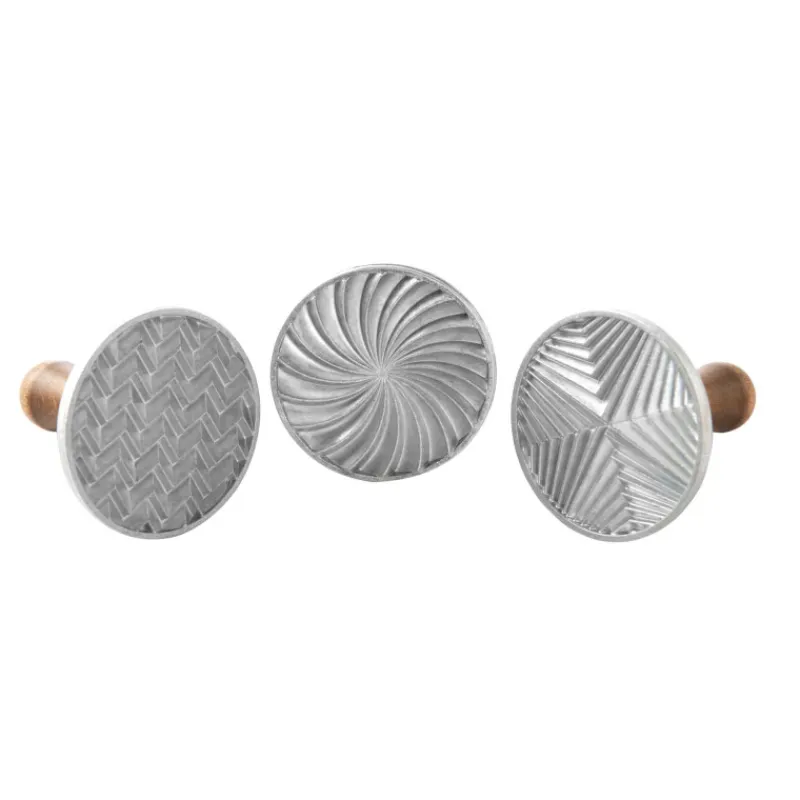 NORDIC WARE Emporte Pièce - Découpoir Pâtisserie|Tampons à Biscuits et Cookies Ronds Geo (x3)