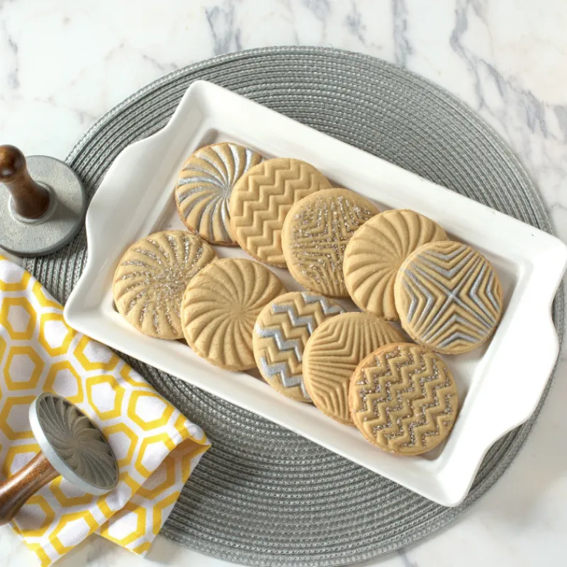 NORDIC WARE Emporte Pièce - Découpoir Pâtisserie|Tampons à Biscuits et Cookies Ronds Geo (x3)