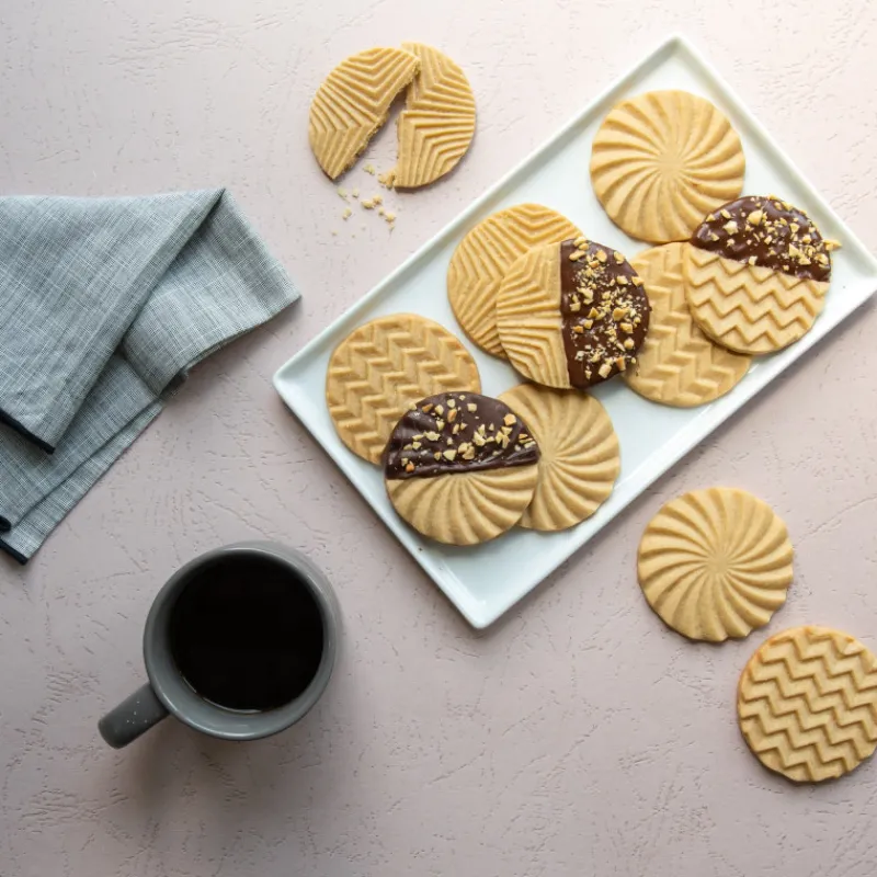 NORDIC WARE Emporte Pièce - Découpoir Pâtisserie|Tampons à Biscuits et Cookies Ronds Geo (x3)