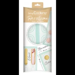 SCRAPCOOKING Tapis De Cuisson|Tapis de Cuisson Silicone avec Gabarits