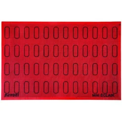 PAVONI Tapis Silicone Pâtisserie|Tapis Silicone Micro-perforé Éclair 6 x 1,8 cm (x48)
