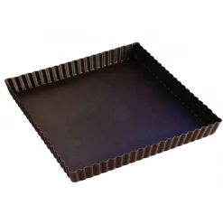 GOBEL Moules À Gâteaux|Moule Anti-adhésif|Tarte Carrée bord Cannelé fond fixe