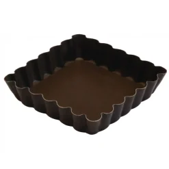 GOBEL Moule Anti-adhésif|Moules À Gâteaux|Tartelette carrée cannelée fond fixe