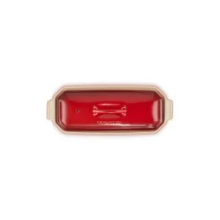 LE CREUSET Terrines|Terrine Rectangulaire avec presse 28 cm Cerise céramique