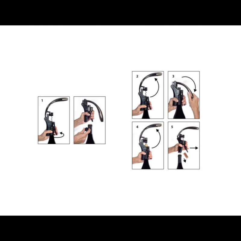 ARCOS Accessoires Vin|Tire-Bouchon à Levier Noir