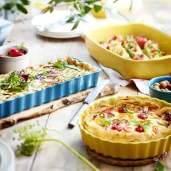 EMILE HENRY Plat De Cuisson|Moules À Gâteaux|Tourtière Haute en Céramique Ø 24 cm Provence