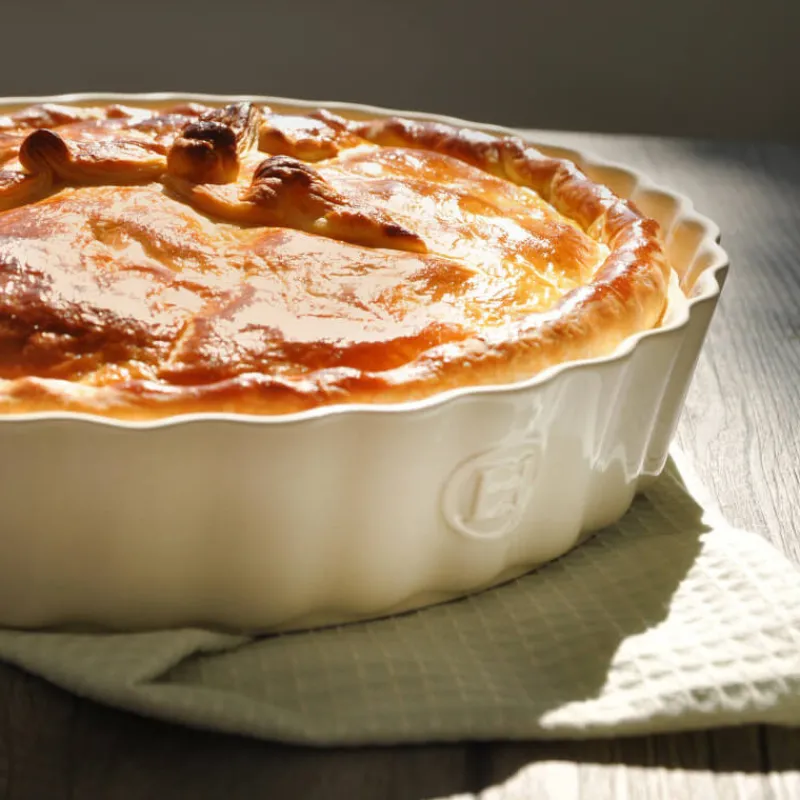 EMILE HENRY Plat De Cuisson|Moules À Gâteaux|Tourtière Haute en Céramique Ø 24 cm Farine