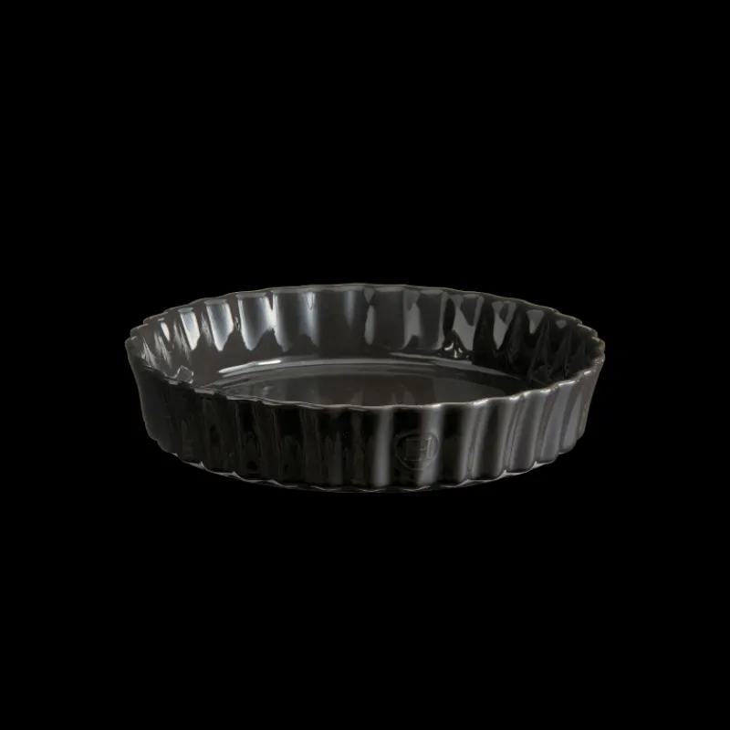 EMILE HENRY Plat De Cuisson|Moules À Gâteaux|Tourtière Haute en Céramique Ø 24 cm Fusain