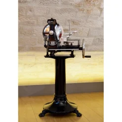 WISMER Préparation|Trancheuse À Jambon|Trancheuse à Jambon Manuelle Rétro Noir 250 mm