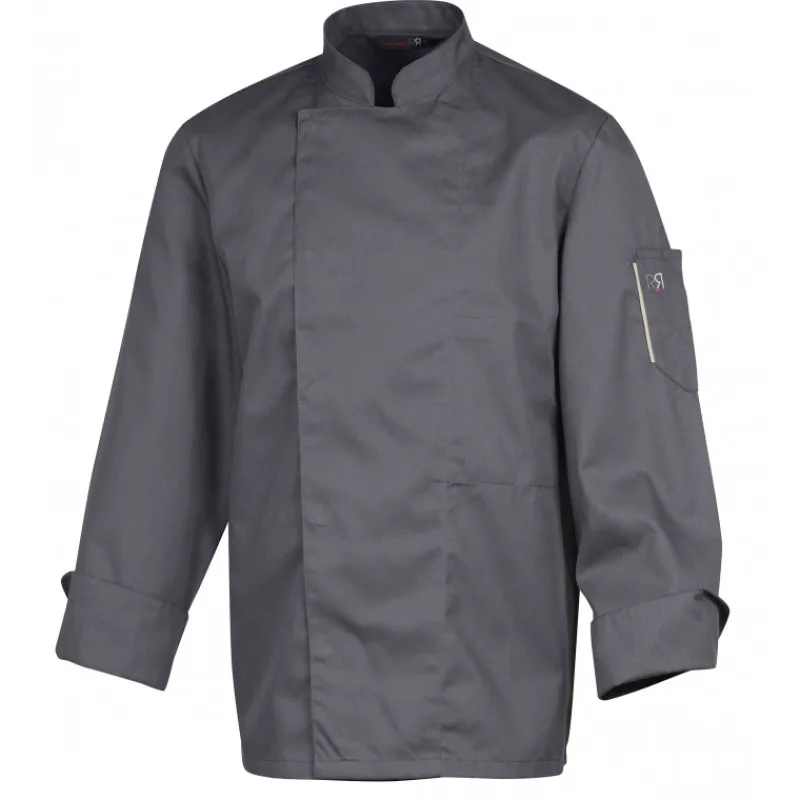 ROBUR Veste De Cuisine|Veste de Cuisine Mixte Anthracite NERO T.2 manches Longues
