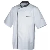 ROBUR Veste De Cuisine|Veste de Cuisine Mixte Blanche/Parement Gris ENERGY T.2