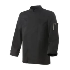 ROBUR Veste De Cuisine|Veste de Cuisine Mixte Noire Parement NERO T.2 manches longues