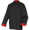 ROBUR Veste De Cuisine|Veste de Cuisine Mixte Noire/Rouge BOKO T.3