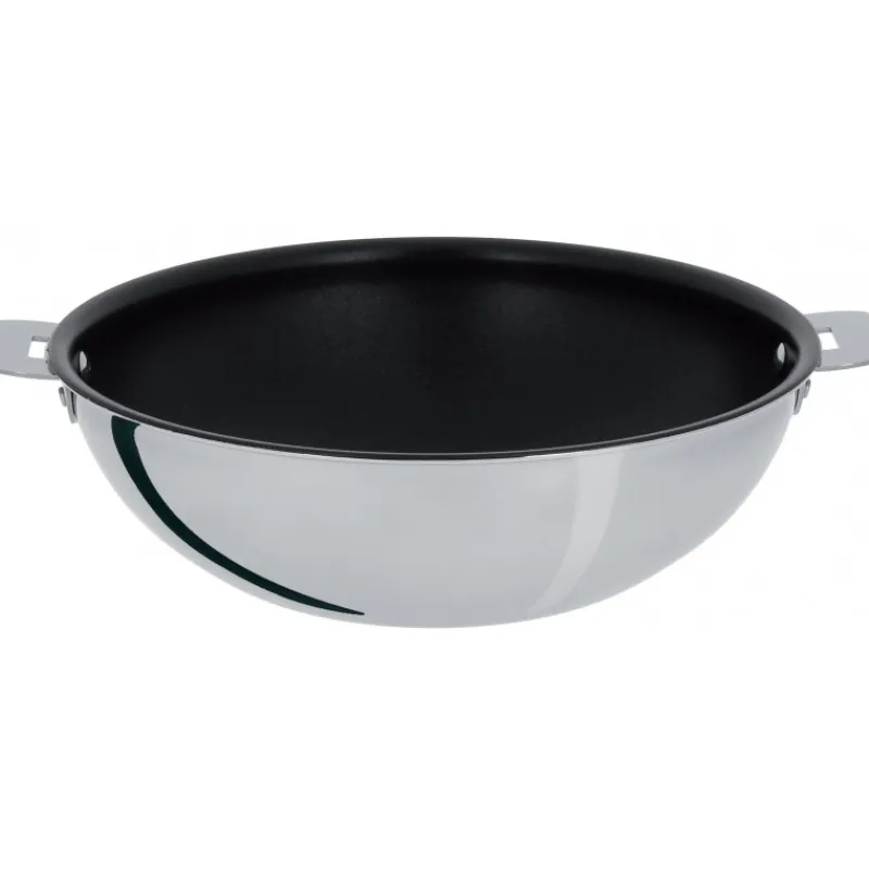 CRISTEL Woks|Wok Casteline Ø 20 cm Manche Amovible Anti-Adhésif Inox