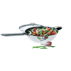 CRISTEL Woks|Wok Casteline Ø 20 cm Manche Amovible Anti-Adhésif Inox