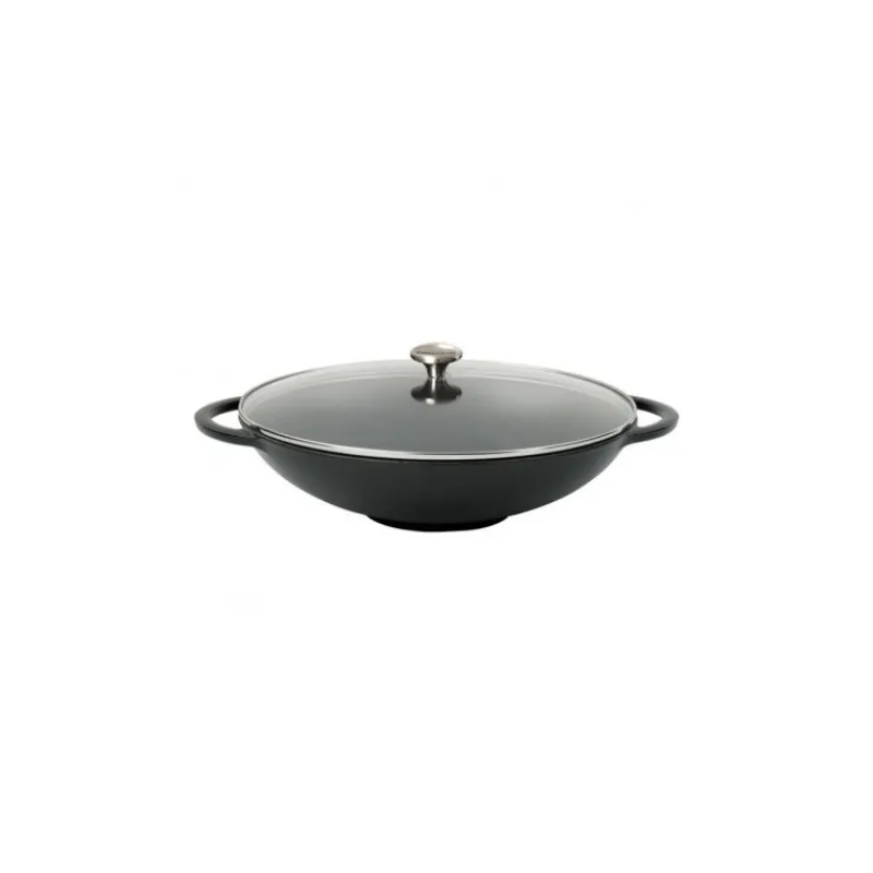 CHASSEUR Woks|Wok en Fonte 37 cm Noir Mat